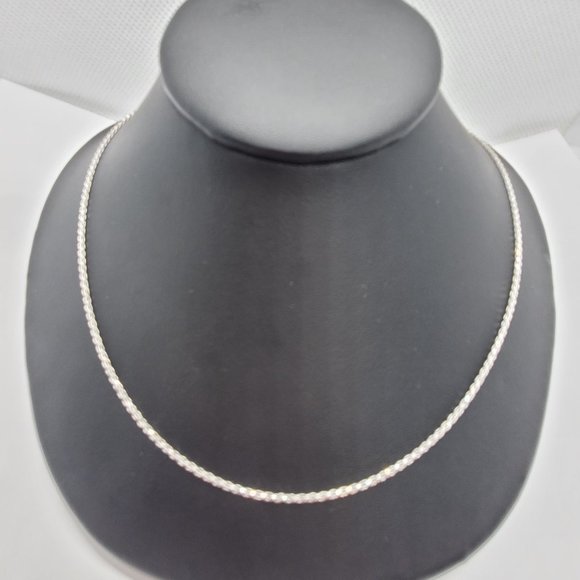 KoolJewelry 925 Sterling Silver Cable Chain Necklace (1.6 mm  Sterling Silver 925 Rhodium Plated Rope Chain 1.1mm 16inches